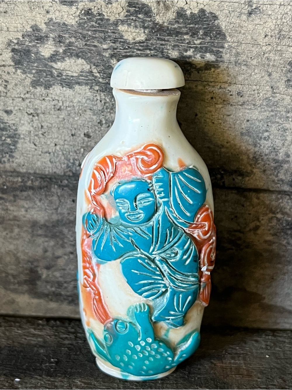 Chinese Vtg snuff Bottle 3 in.